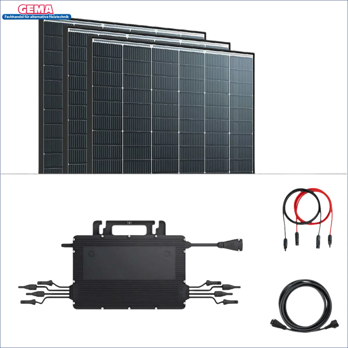 Solar-Paneel-Kit für 1680Wp Balkonkraftwerk auf einem Balkon installiert