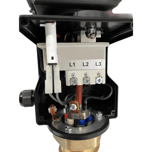 Elektrische Anschlussdose mit Anschlussterminals für Heizstab Heizpatrone 7,5 kW AG 1 ½“