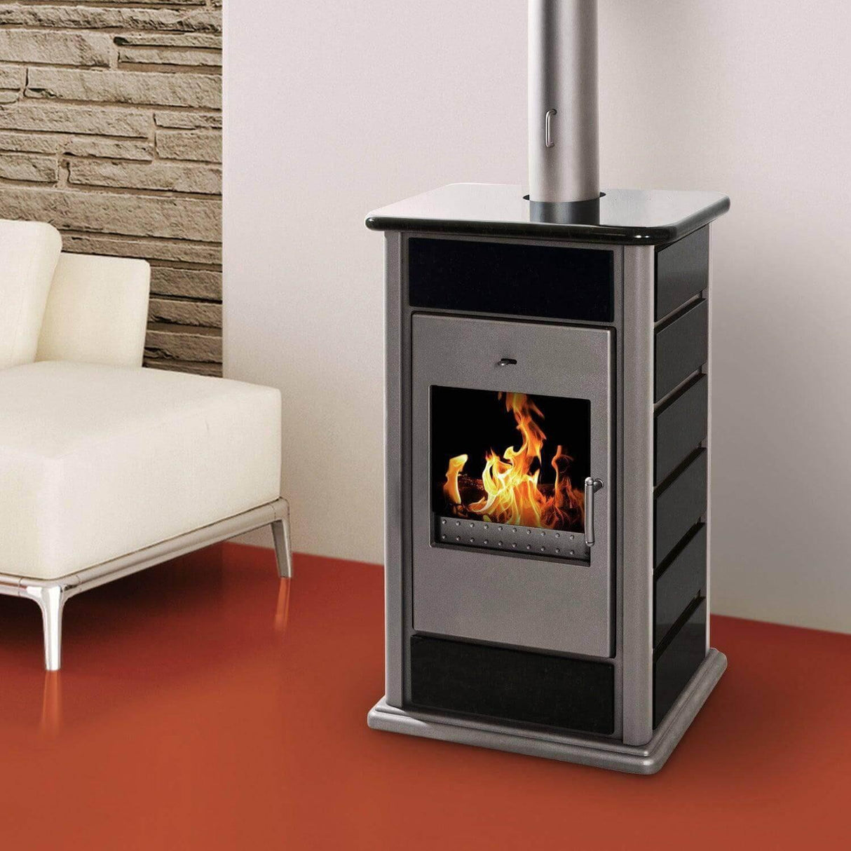 Kaminofen wasserführend -Alicante von Schmitzker 14,5 kW.