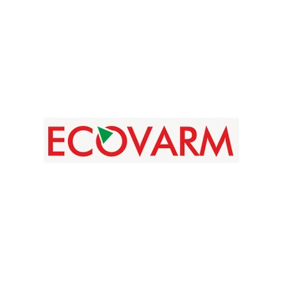 Logo von Ecovarm mit grünem Pfeil und rotem Text, Anbieter von Ersatzteilen 🌿🔧 für unterschiedliche Bedürfnisse.
