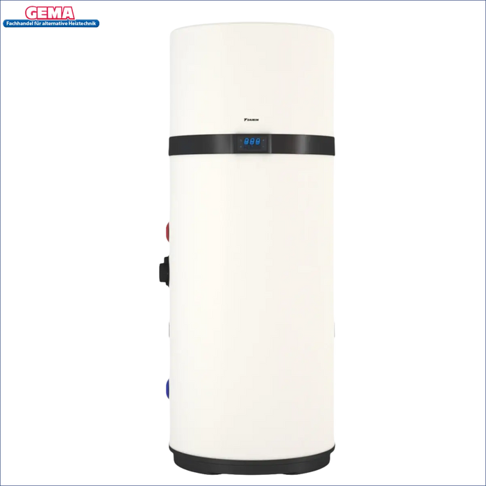 Weißer zylindrischer Wassererhitzer mit Digitalanzeige für Daikin Altherma M HW 200