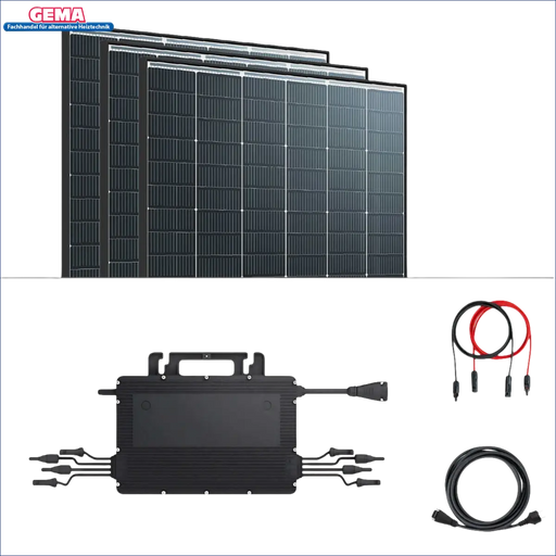 Solar-Paneel-Kit für 1680Wp Balkonkraftwerk auf einem Balkon installiert