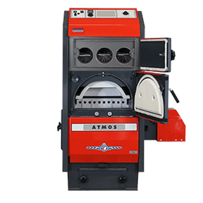 Pelletkessel ATMOS P40  mit Holznotbetrieb.