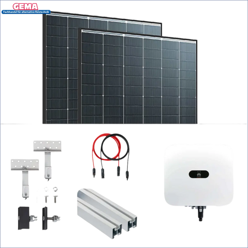 6 kWp PV-Anlage: Trina 440Wp Solarplatten ☀️, Huawei Hybrid Wechselrichter 🔋, Montagematerial und Kabel.