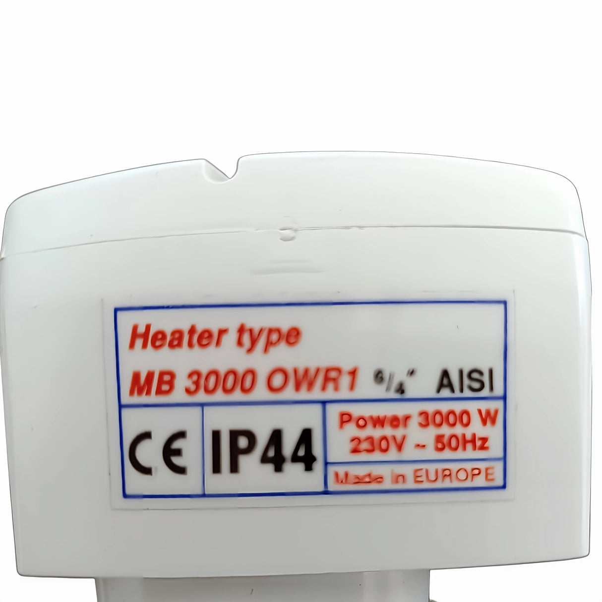 3 kW/230 V – el-varmelegeme til opbevaring af drikke- og brugsvand