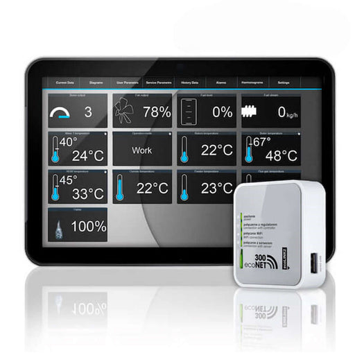ecoNET 300 Internet-Modul & Steuerung 💻 für Heizungsmanagement 🌡️, smart und bequem über App oder Browser.
