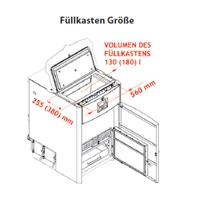 Holzvergaser ROJEK PK BIO 20 kW Toploader Festbrennstoff