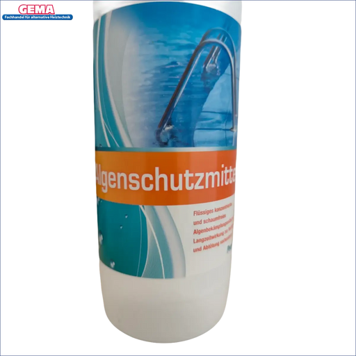 Algenschutzmittel 1L für sauberes 🏊‍♀️Poolwasser 💧. Effektiver Schutz gegen Algen für ungestörtes Badevergnügen.