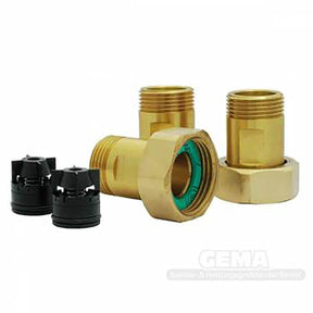 Verschraubungssatz mit Außengewinde.