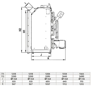 Kombikessel Defro Komfort Ekopell 25 kW – Flexibel heizen mit Holz - GEMA Shop