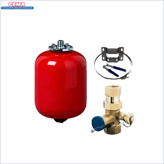 Plumbing expansion tank and valve kit for Komplettpaket HmSoWT mit ATTACK DPX Holzvergasungskessel