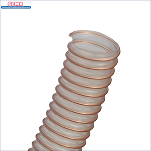 Klare, flexible, gerippte Schlauch für ATMOS Pelletschlauch 65 mm