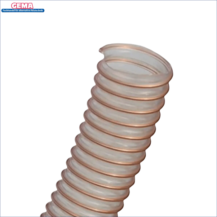 Klare, flexible, gerippte Schlauch für ATMOS Pelletschlauch 65 mm