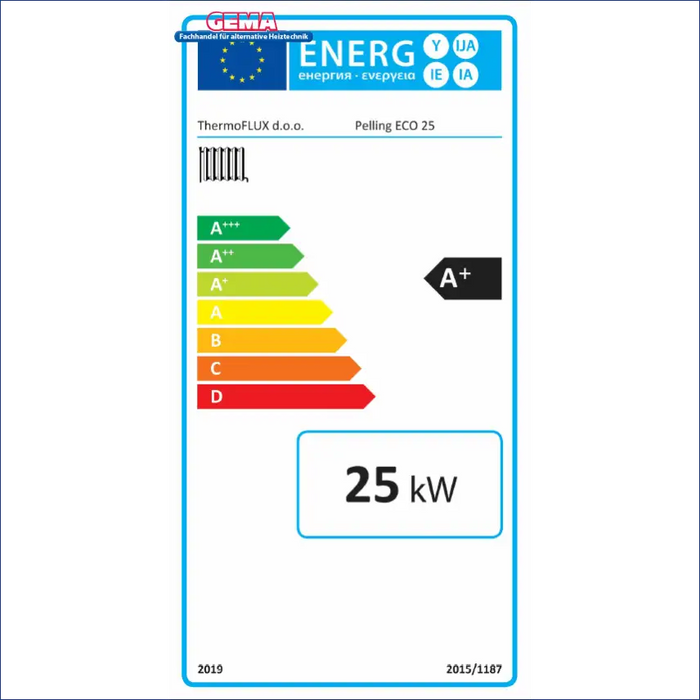 Pelletkessel Thermoflux Pelling Eco 25kW/230kg - GEMA Shop