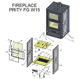 Vízbevezetéses fatüzelésű kályha sütőtérrel Prity FGW15 - 19,8 kW
