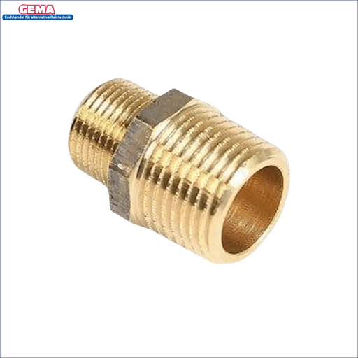 Brass Rohrfitting mit Gewindenden für Doppelverschraubung in Rotgussreduzierstück