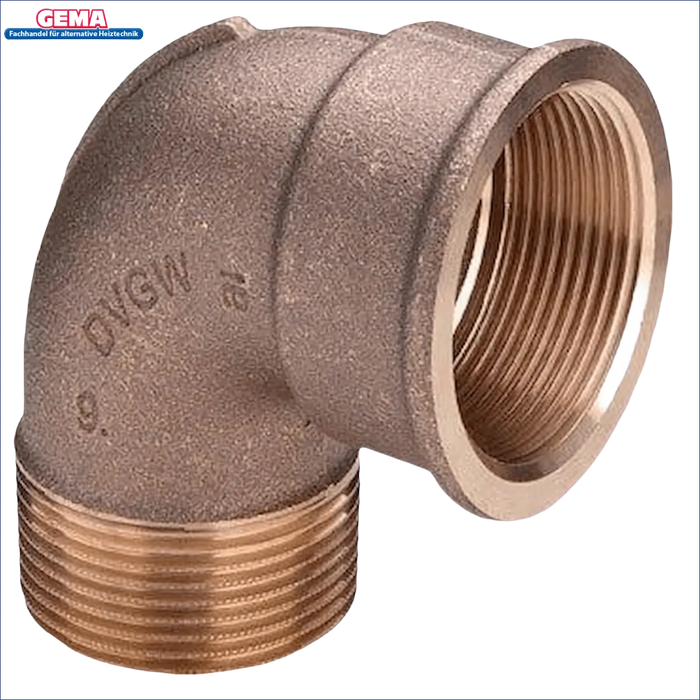 Brass Rohrbogen 90° mit Gewindeanschlüssen für Sanitärinstallationen