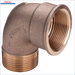Brass Rohrbogen 90° mit Gewindeanschlüssen für Sanitärinstallationen