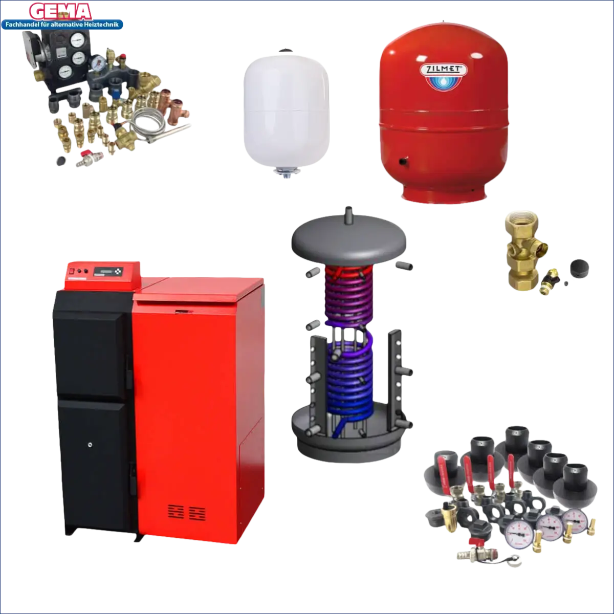 Heizsystemkomponenten Thermoflux Pelling 25/230 mit Hygienespeicher und Liter Anschluss Paket