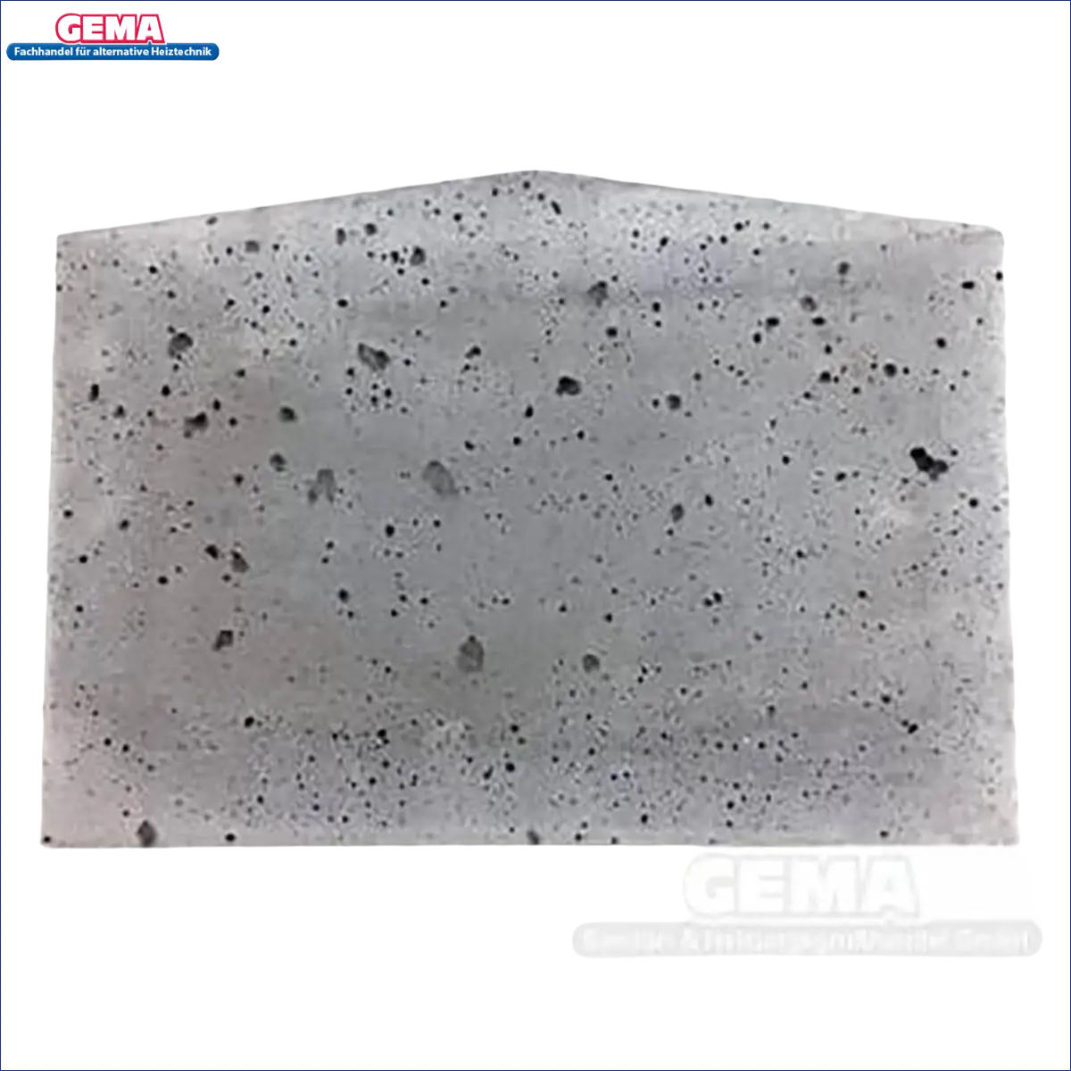 Grauer Schamottstein aus Beton mit speckled Textur für Viadrus U32 oben
