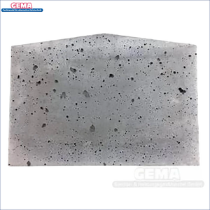 Grauer Schamottstein aus Beton mit speckled Textur für Viadrus U32 oben