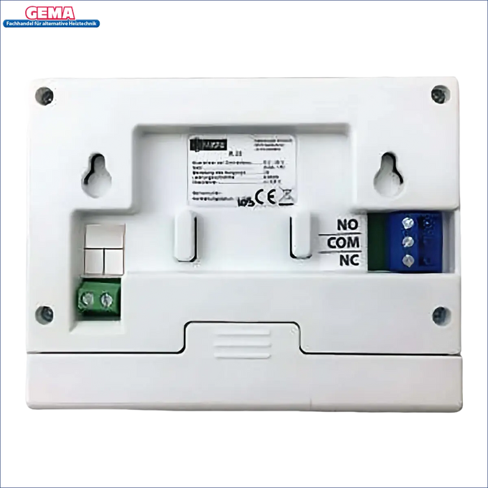 Weiße elektronische Steuerbox mit Terminals für Zimmerregler Wochensteuerung mit Hintergrundbeleuchtung